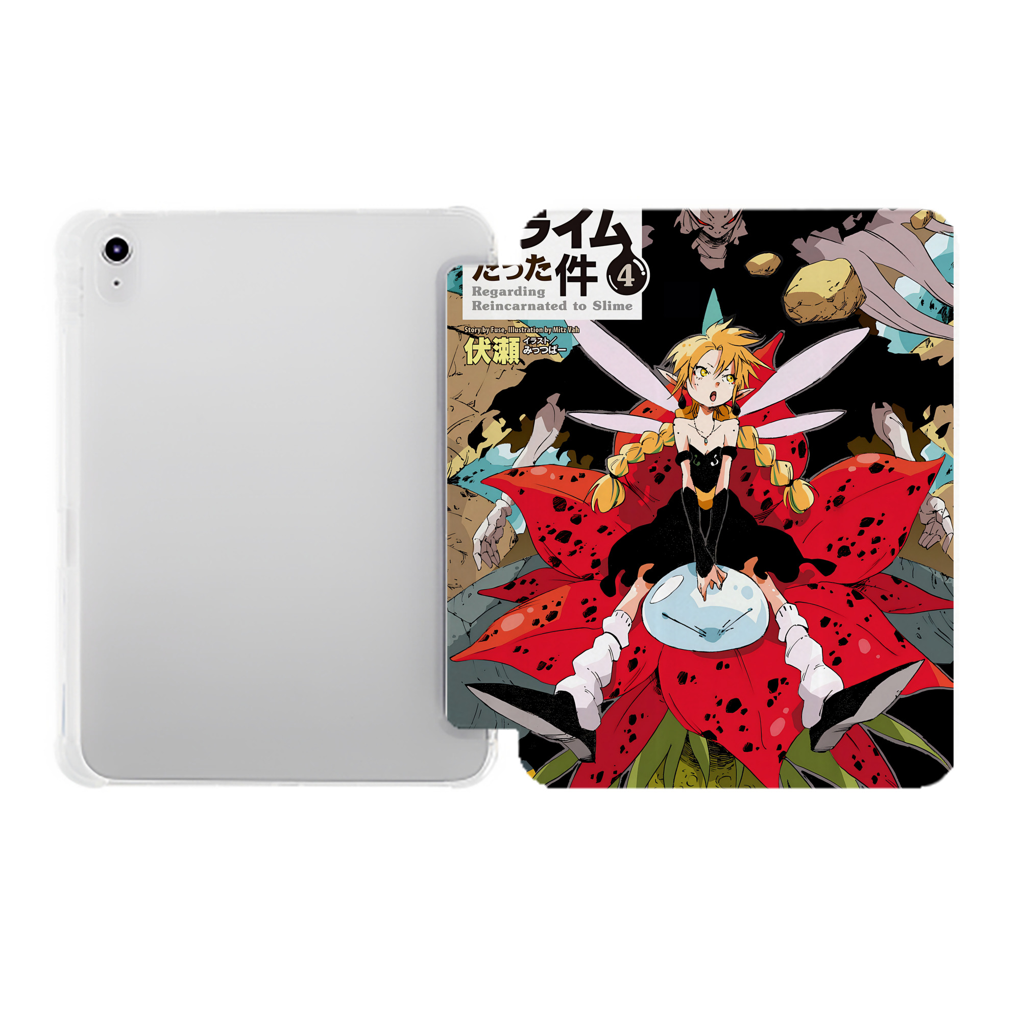 （画像用） 転スラ Regarding Reincarnated to Slime IPad ケース ペン収納付き 三つ折りスタンド PUレザー×シリコン 対応機種9.5/10.5/10.9インチ